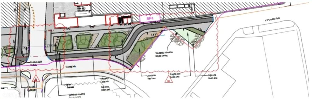 Mobilitātes punkts "Rīgas centrālā stacija" (Prāgas iela, Emīlijas Benjamiņas iela, Lāčplēša iela, Dzirnavu iela, Timoteja iela, Lastādijas iela) - Citi maršruti - vizualizācija
