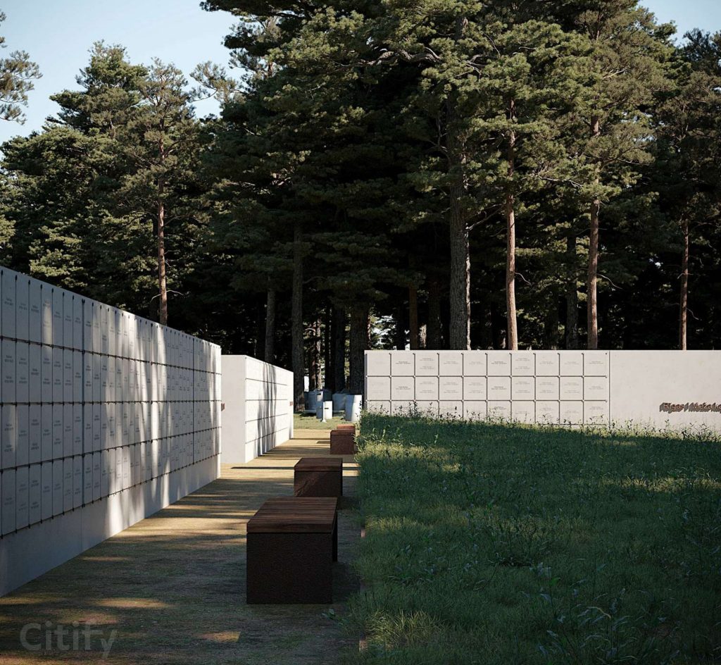 Rīgas I Meža kapu kolumbārijs (Varoņu iela 4) - Apbedīšanas pakalpojumi un pieminekļi - vizualizācija