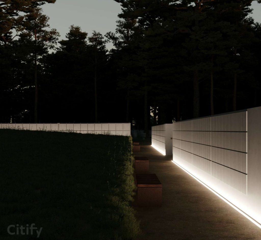 Rīgas I Meža kapu kolumbārijs (Varoņu iela 4) - Apbedīšanas pakalpojumi un pieminekļi - vizualizācija