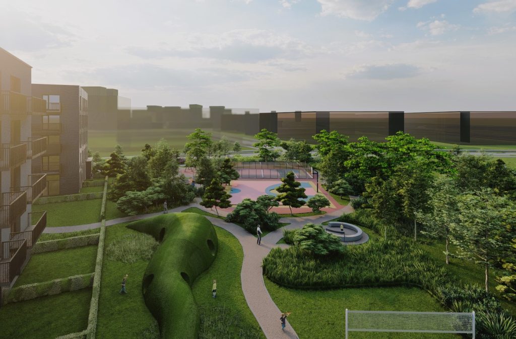 Viešoji erdvė ties Grigalaukio g. (Grigalaukio g.) - Park - visualization