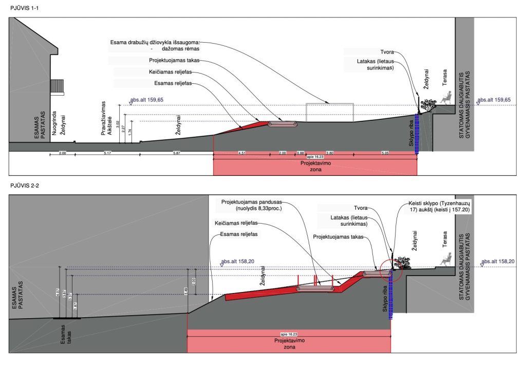 Viešoji erdvė ties Tyzenhauzų g. 17 (Tyzenhauzų g.) - Väljak - visuaalne