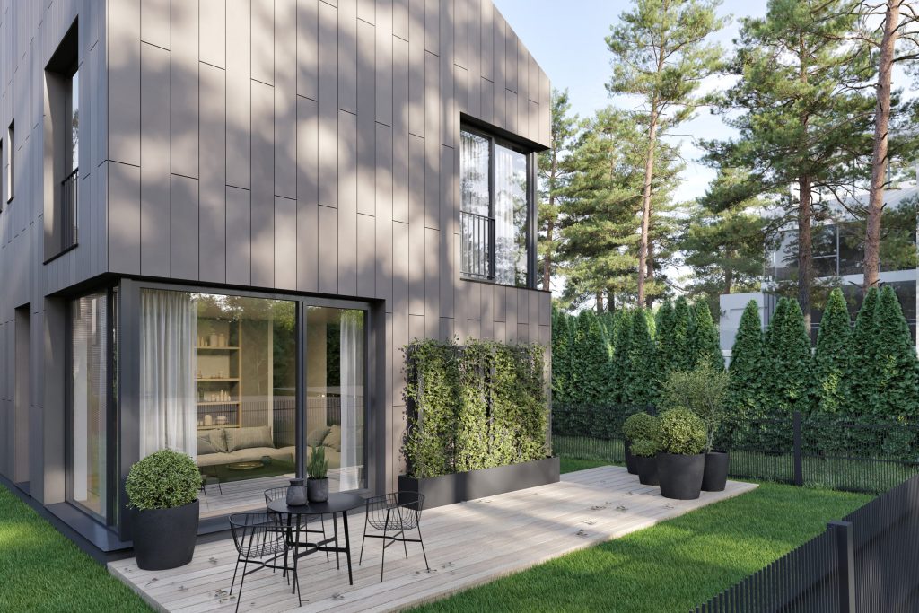 Antakalnio vilos (Lentupio g. 19, 19A, 21) - Row housing - visualization