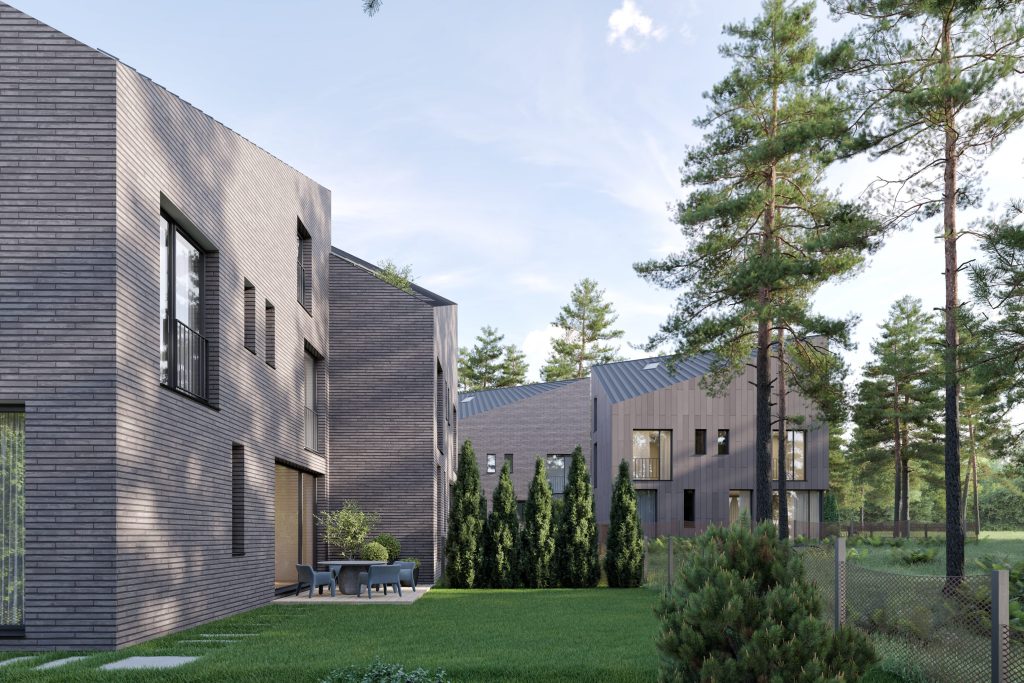 Antakalnio vilos (Lentupio g. 19, 19A, 21) - Row housing - visualization