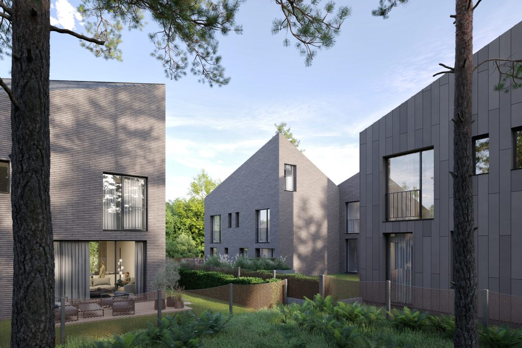 Antakalnio vilos (Lentupio g. 19, 19A, 21) - Row housing - visualization