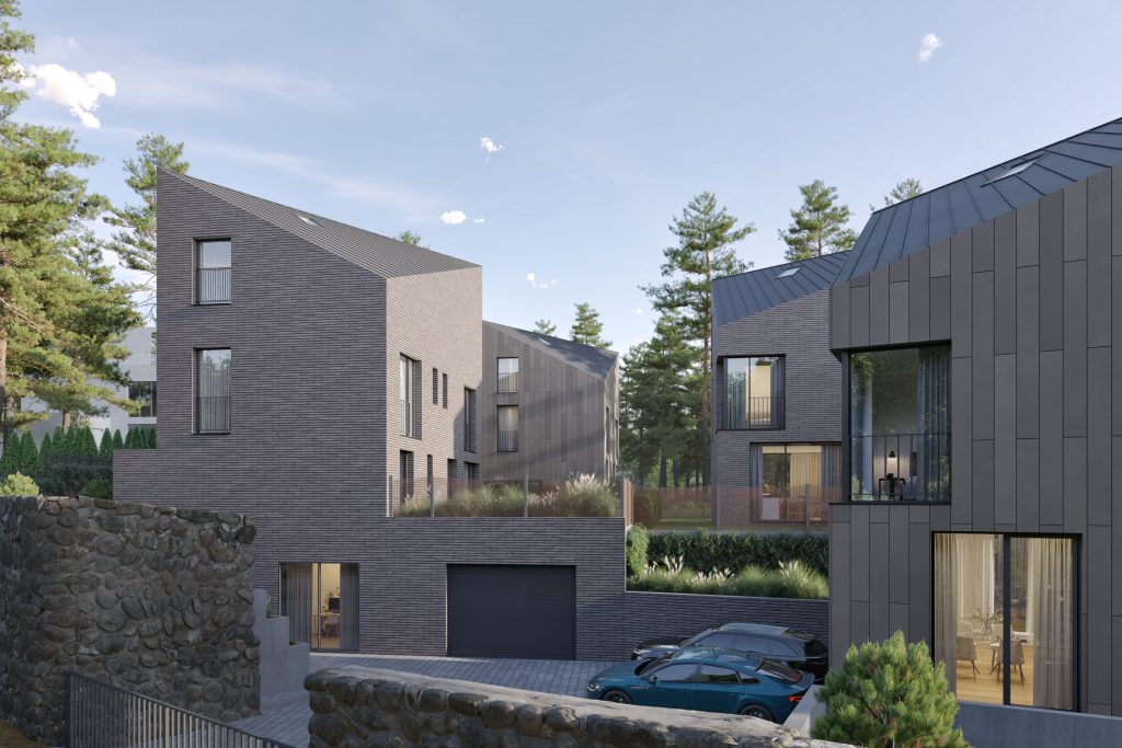 Antakalnio vilos (Lentupio g. 19, 19A, 21) - Row housing - visualization