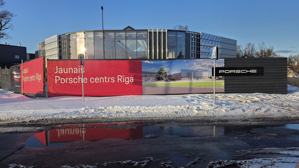 Autobrava dīlercentrs - Porsche autosalons (Kārļa Ulmaņa gatve 96) - Showroom / Service center - construction photos