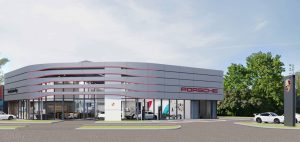 Autobrava dīlercentrs – Porsche autosalons vizualizacija