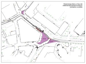 Meža un Puķu ielas krustojums vizualizācija