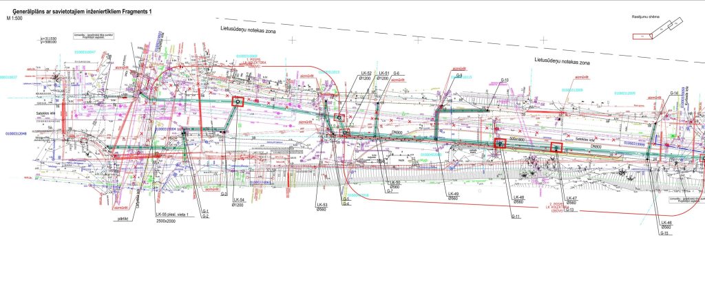 Pērnavas ielas lietus ūdens kanalizācijas kolektora izbūve līdz Lāčplēša ielai (Vagonu iela, Pērnavas iela, Matīsa iela, Satekles iela, Lāčplēša iela) - Street - visualization