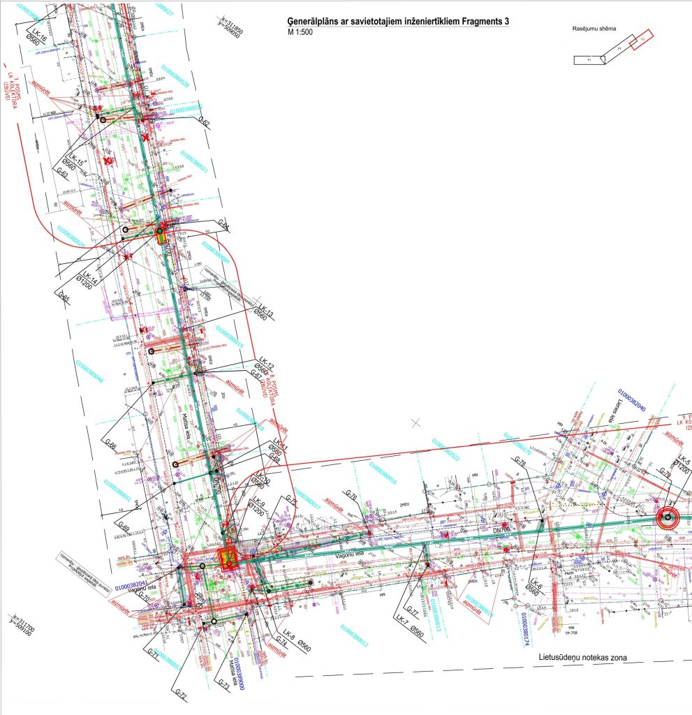Pērnavas ielas lietus ūdens kanalizācijas kolektora izbūve līdz Lāčplēša ielai (Vagonu iela, Pērnavas iela, Matīsa iela, Satekles iela, Lāčplēša iela) - Street - visualization