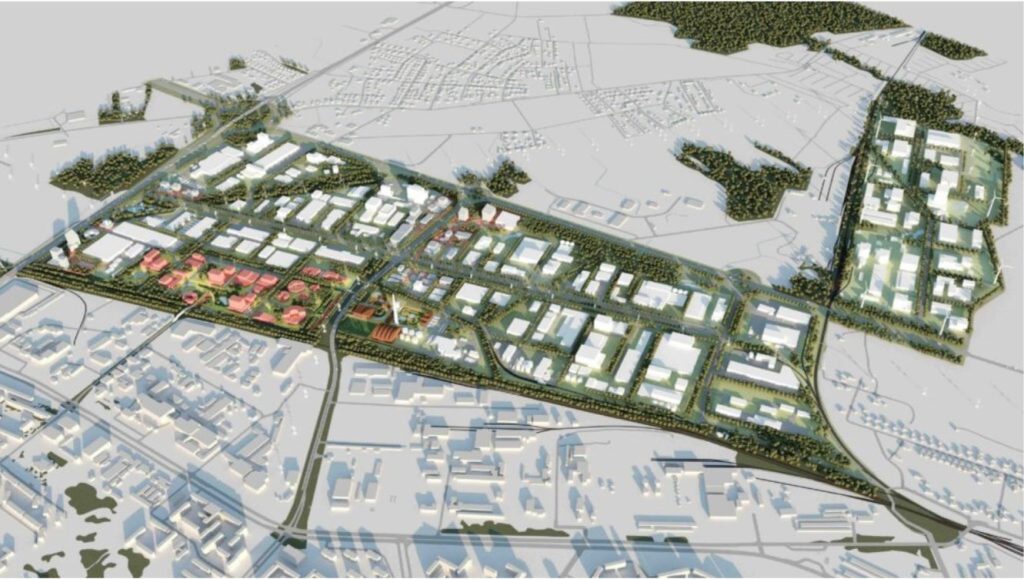 "Curonia" miestelis 1, 2 etapai (Lypkių g. 6) - Verslo parkas, Lengvosios pramonės gamykla, Verslo centras - vizualizacija
