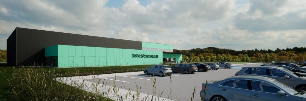 Tapa spordi- ja vabaajakeskus (Spordi 8) - Maitinimo įstaiga, Kita komercija, Baseinas, Sporto arena - vizualizacija