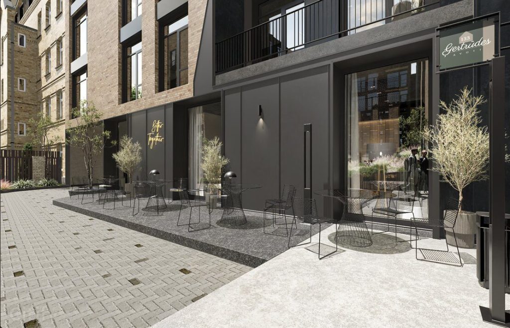 Ģertrūdes Avoti - Ģertrūdes iela 131 - Fasādes māja (Ģertrūdes iela 131) - Daugiabutis, Kita komercija - vizualizacija