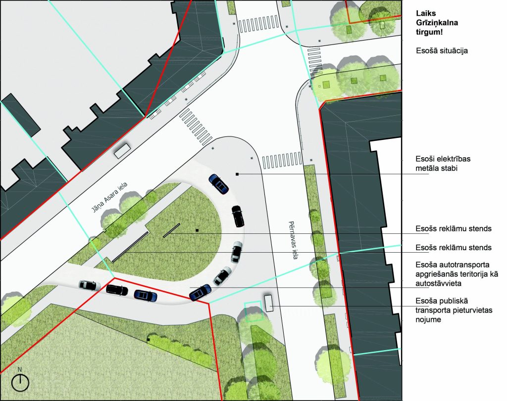 Grīziņkalna tirgus laukums (Jāņa Asara iela) - Väljak - visuaalne