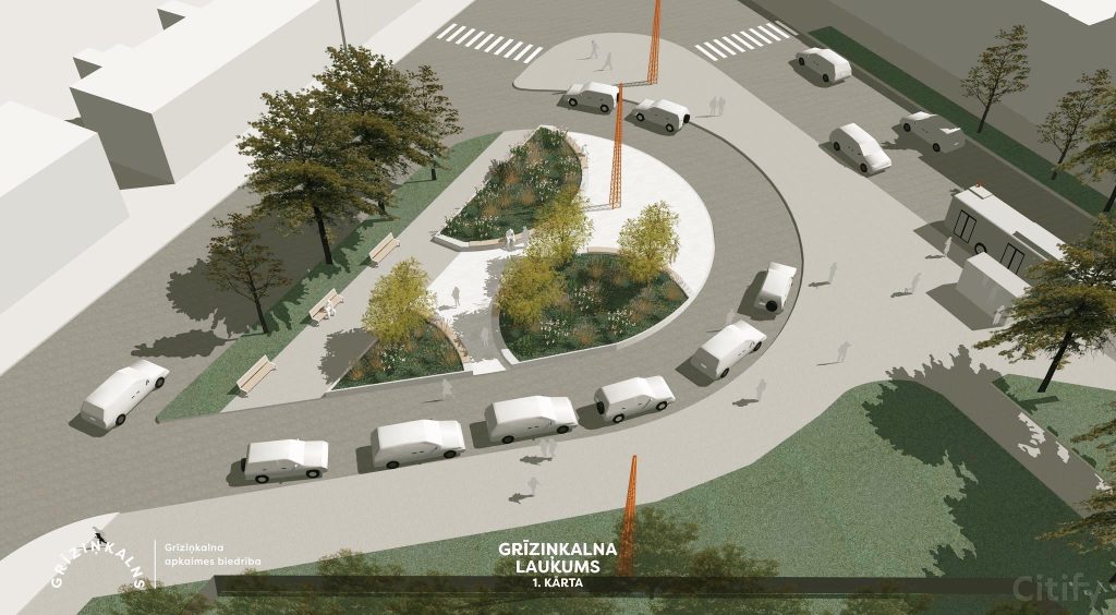 Grīziņkalna tirgus laukums (Jāņa Asara iela) - Väljak - visuaalne