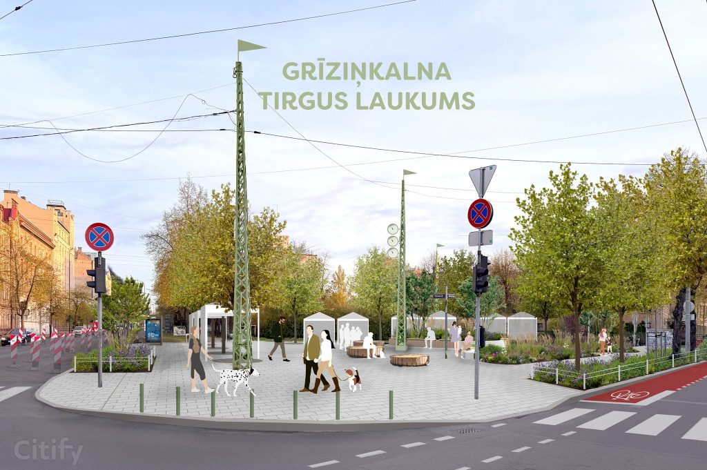 Grīziņkalna tirgus laukums (Jāņa Asara iela) - Väljak - visuaalne