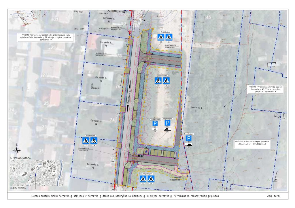 Kernavės g. atkarpa nuo Linkmenų g. iki Kernavės g. 72 (Kernavės g.) - Tänav - visuaalne