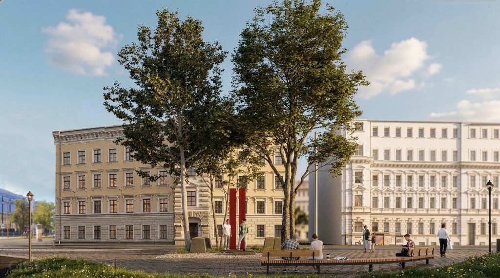 “Svešo varai spītējot” piemineklis ( Radio iela 1A) - Citas kultūras - vizualizācija