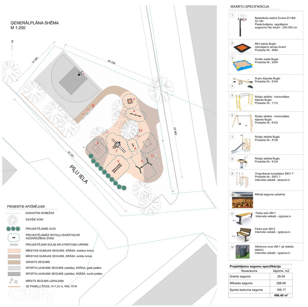 Rotaļu un sporta laukums Purvciemā, Stirnu ielā (Stirnu iela 55) - Citi sporta veidi, Laukums - vizualizācija
