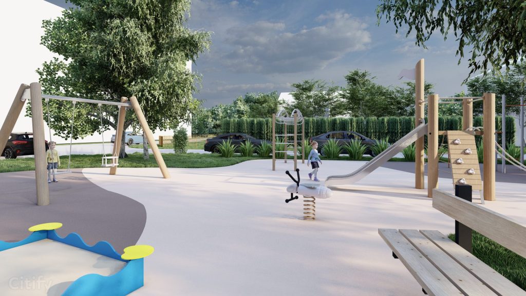 Rotaļu un sporta laukums Purvciemā, Stirnu ielā (Stirnu iela 55) - Citi sporta veidi, Laukums - vizualizācija