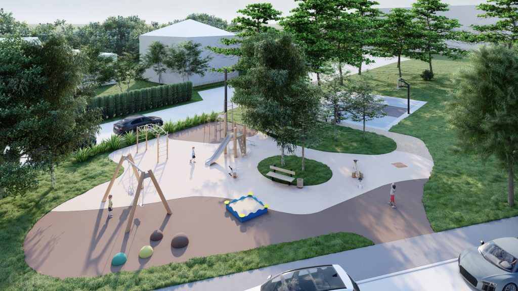 Rotaļu un sporta laukums Purvciemā, Stirnu ielā (Stirnu iela 55) - Citi sporta veidi, Laukums - vizualizācija