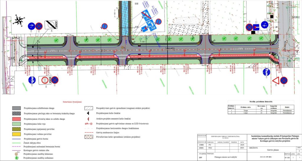 Vakaro gatvė nuo Pavasario g. iki Kretingos g. (Vakaro g.) - Street - visualization