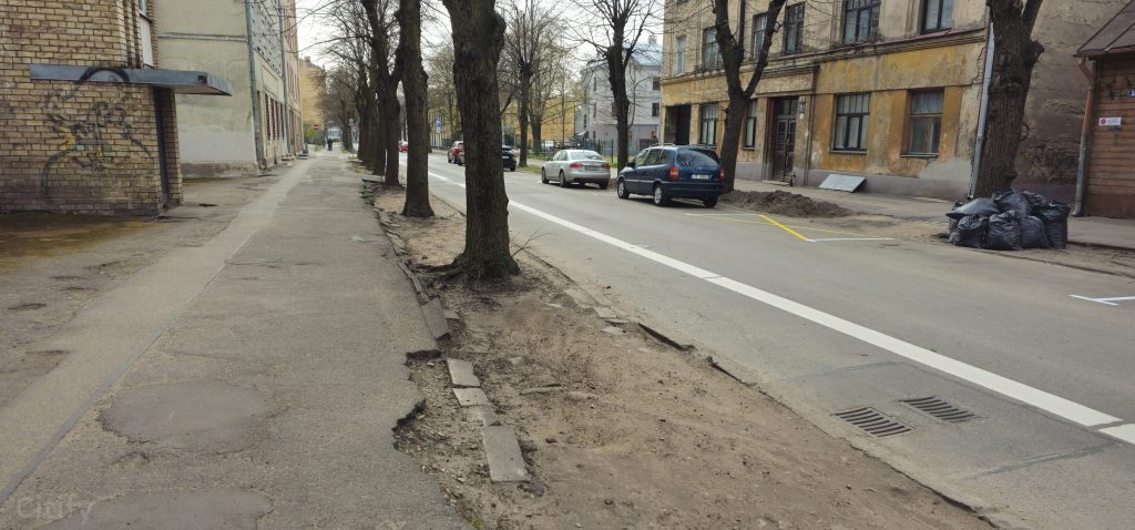 Velosipēdu ceļš Zvaigžņu ielā (Zvaigžņu ielā) - Dviračių takas - statybų nuotraukos