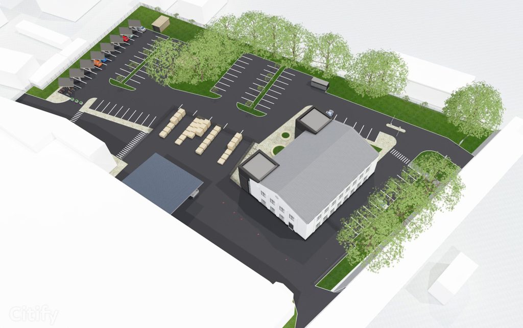 Latvijas Finieris - Ēkas pārbūve un teritorijas labiekārtojums (Bauskas iela 59) - Vieglā rūpniecība - vizualizācija