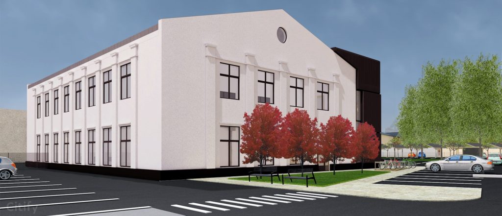 Latvijas Finieris - Ēkas pārbūve un teritorijas labiekārtojums (Bauskas iela 59) - Vieglā rūpniecība - vizualizācija