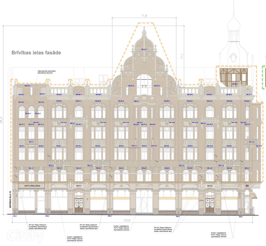 Brīvības iela 68 (Brīvības iela 68) - Daudzdzīvokļu nams - vizualizācija