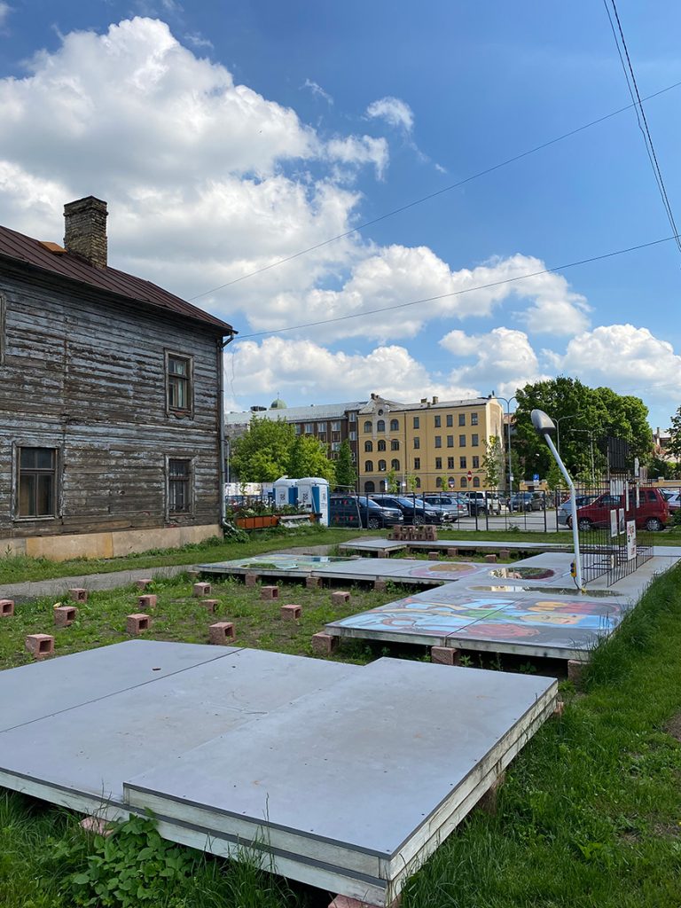 Lastādijas kvartāls (Lastādijas iela 9) - Kultūras centrs, Autostāvvieta - būvdarbu attēli