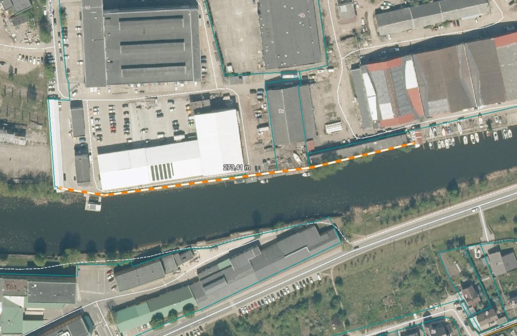 Dangės krantinės tarp Artojo g. ir buvusių sandėlių (Artojo g.) - Waterside - visualization