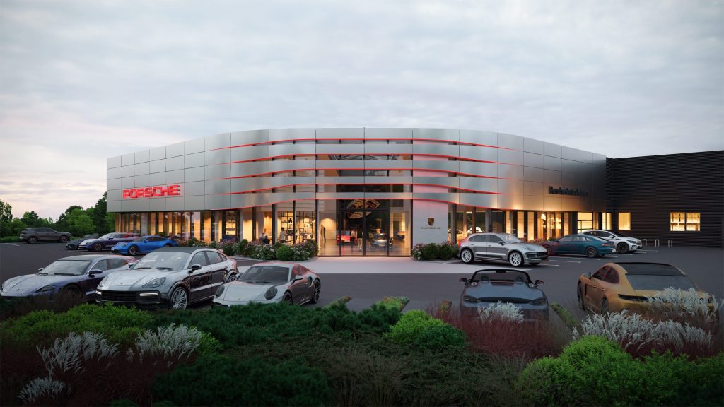 Porsche salonas Ukmergės g. (Ukmergės g. 360) - Automobilių centras - vizualizacija