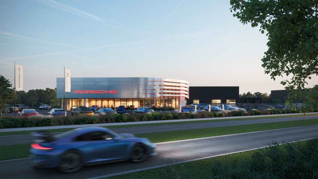 Porsche salonas Ukmergės g. (Ukmergės g. 360) - Automobilių centras - vizualizacija