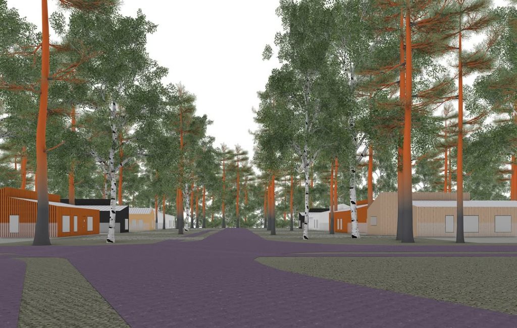 Silaciems - 1. kārta (Mucenieki, Lāču iela, Līkā iela, Čiekuru iela, Celmu iela) - Sklypų kvartalas - vizualizacija