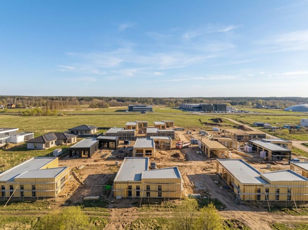 ANDHOME (Ateities g. 3, 5, 7, 9, 11, 13, 15, 17) - Privačių namų kvartalas - statybų nuotraukos