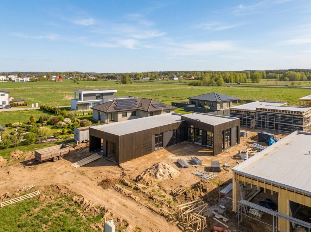 ANDHOME (Ateities g. 3, 5, 7, 9, 11, 13, 15, 17) - Privačių namų kvartalas - statybų nuotraukos