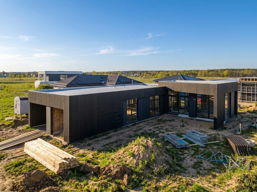 ANDHOME (Ateities g. 3, 5, 7, 9, 11, 13, 15, 17) - Privačių namų kvartalas - statybų nuotraukos