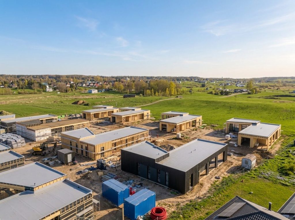 ANDHOME (Ateities g. 3, 5, 7, 9, 11, 13, 15, 17) - Privačių namų kvartalas - statybų nuotraukos