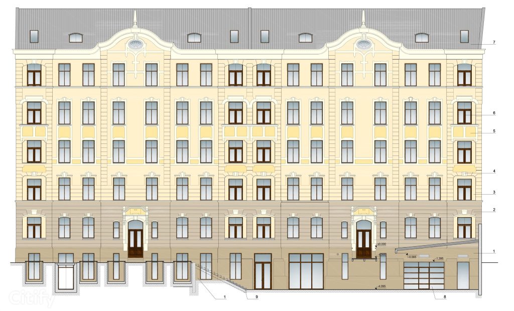 Krišjāņa Valdemāra iela 23 k-2 pārbūve (Krišjāņa Valdemāra iela 23 k-2) - Multi apartment - visualization