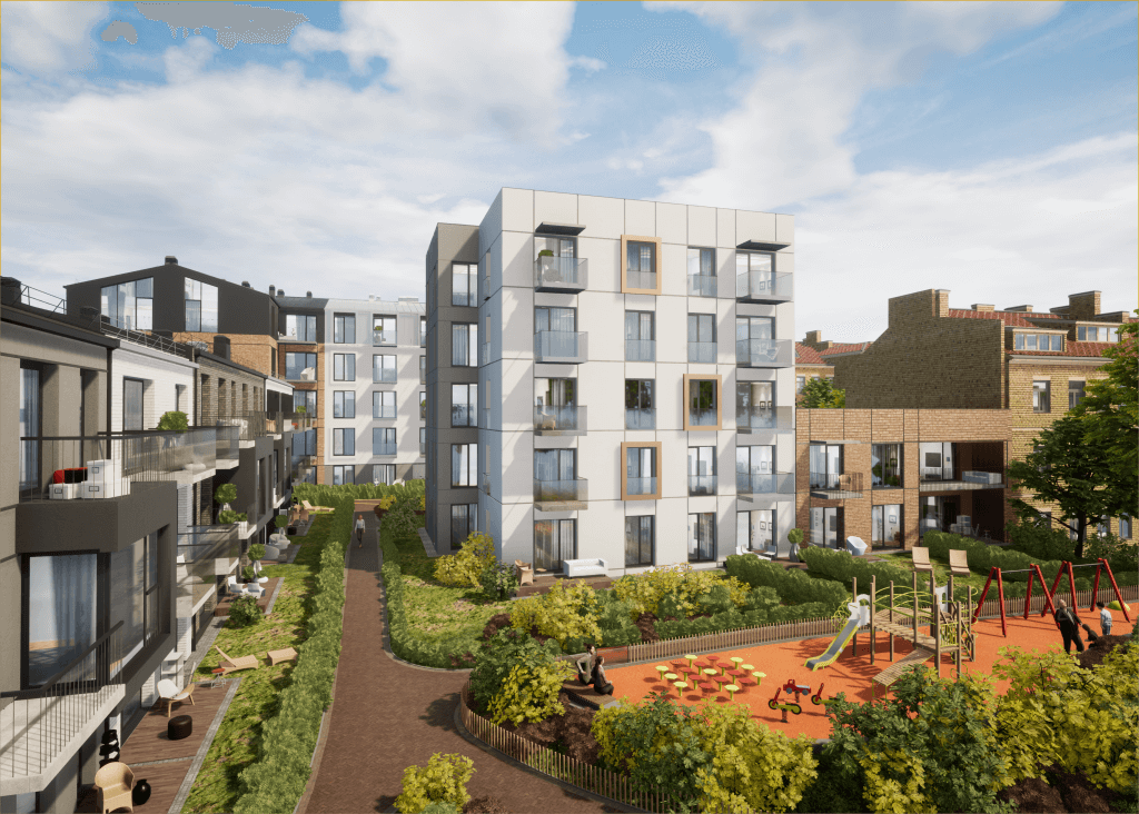 Baltas lapas Mindaugo 1 etapas (Aguonų g. 17) - Multi apartment - visualization