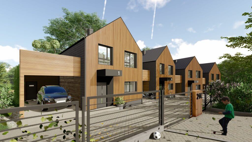 Baltupio krantas (Naujakiemio g. 21C, 23) - Row housing - visualization