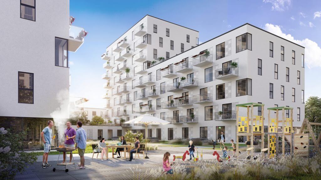 Birželio namai (Birželio 23-iosios g. 10A, Statybininkų g. 1) - Multi apartment - visualization