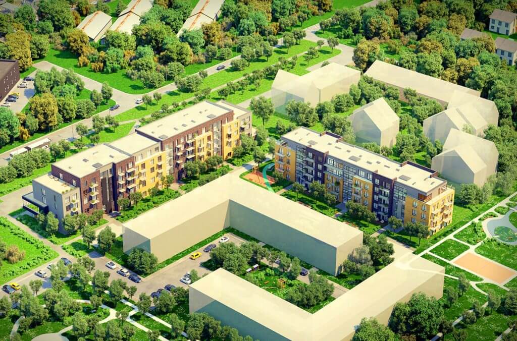 Fontanų namai 2 etapas (Eišiškių pl. 47) - Multi apartment - visualization