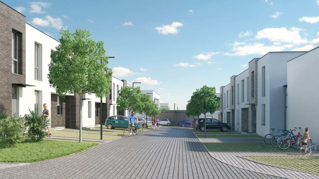 Franko namai Gulbinai (Molėtų pl. 163) - Row housing - visualization