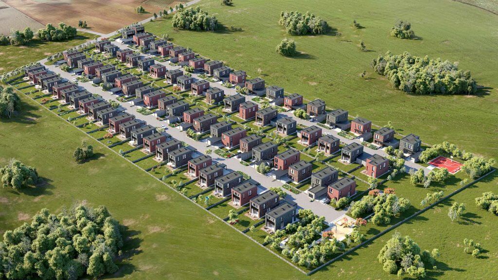 Herkaus alėjos (Notangos/Kulmo g.) - Row housing - visualization