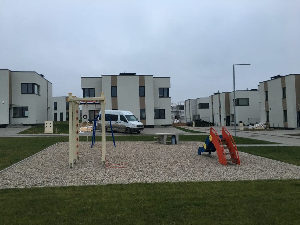 Kalnėnų slėnis 1-3 etapai (Lyvių g.) - Row housing - construction photos