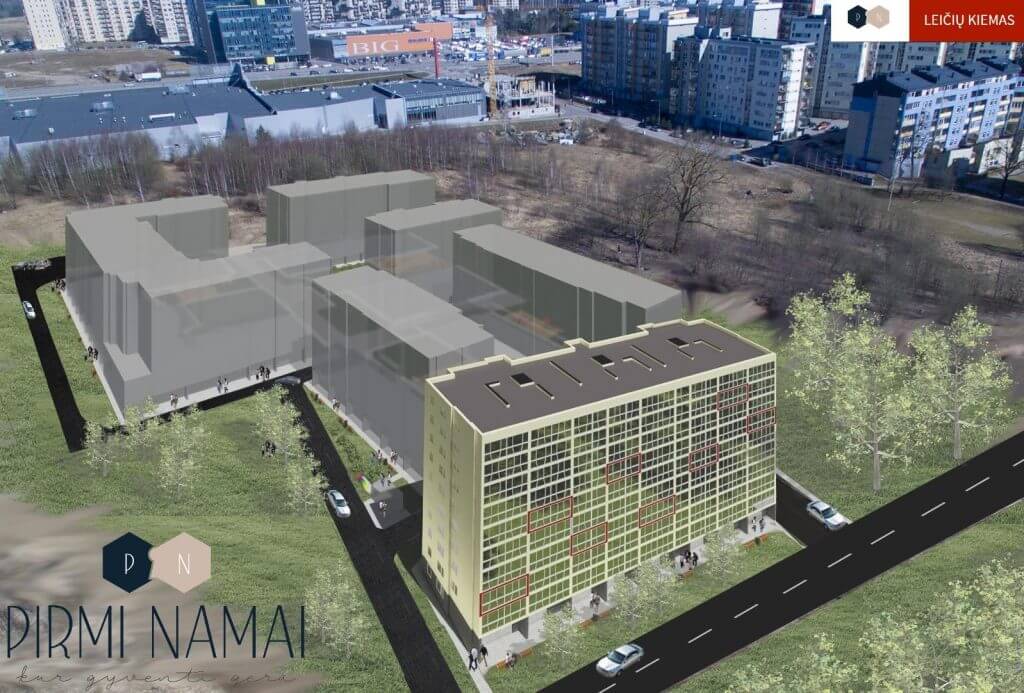 Leičių kiemas 1 etapas (Leičių g. 9) - Multi apartment - visualization
