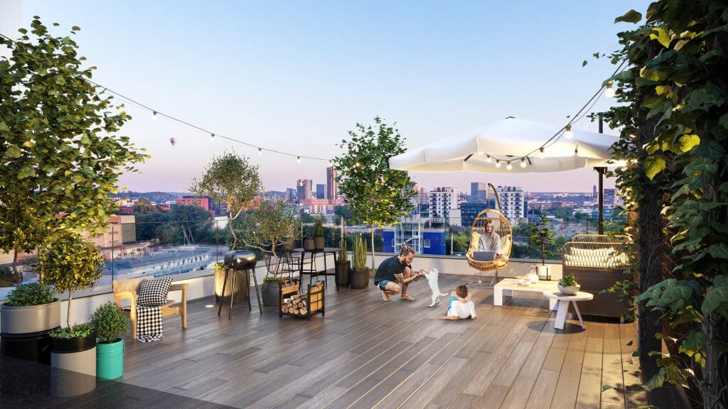 Paparčių namai 1 etapas (Utenos g. 41A) - Multi apartment - visualization