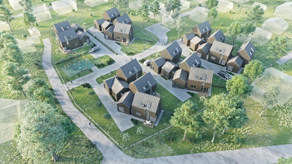 Pavilnio 15 (Tolimosios Sodų 4-oji g. 19) - Row housing - visualization